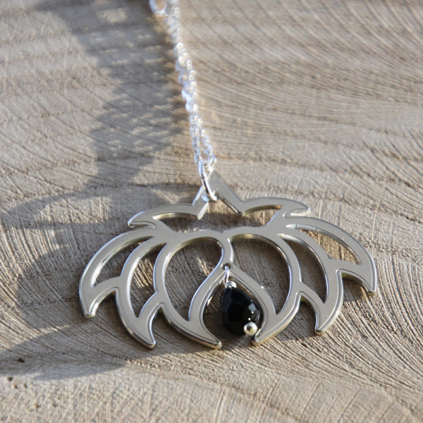 Collier - Fleur Cristal'In Onyx Noir