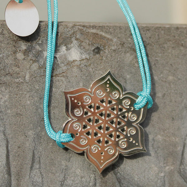 Bracelet Fleur sacrée - Gris anthracite - Image 3