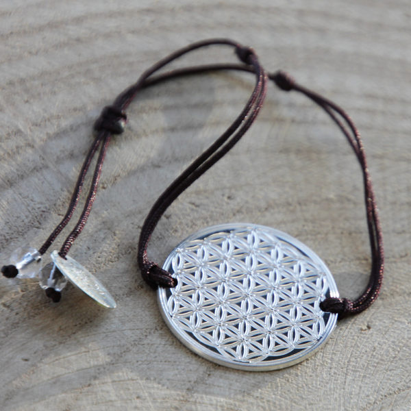 Bracelet Fleur de vie gravée - Gris anthracite - Image 3