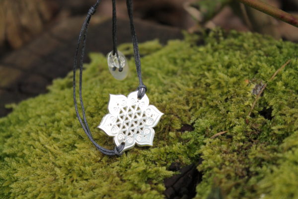 Bracelet Fleur sacrée - Gris anthracite - Image 7