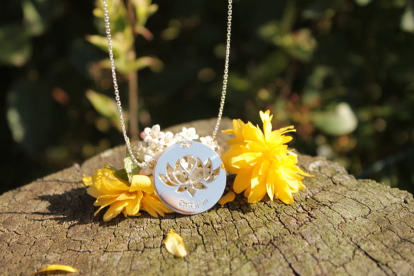 Collier - Fleur Cristal'In sur pastille - Image 3