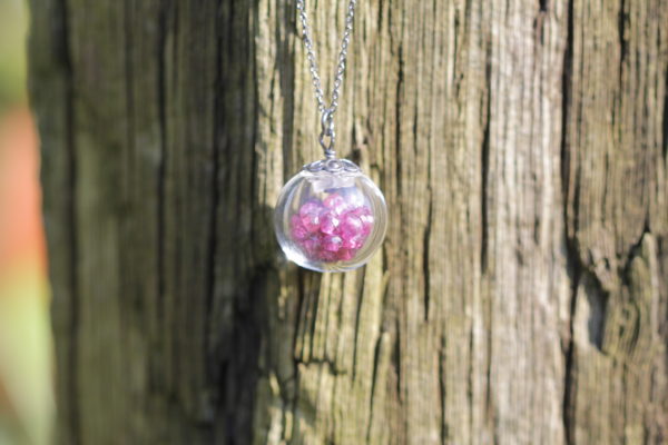 Sphère sacrée 3 - "Le rayon rose" - Pierre : Quartz rose
