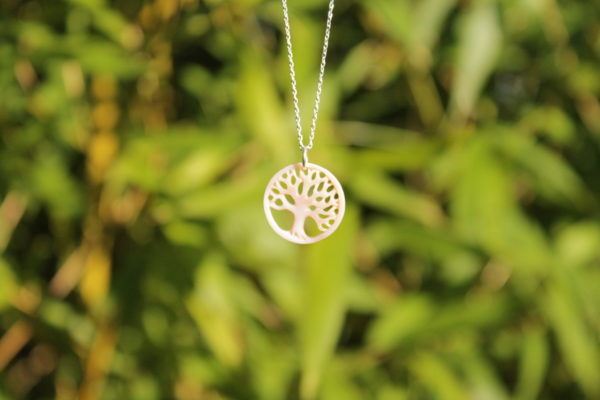 Collier - Arbre sacré en nacre - Rose